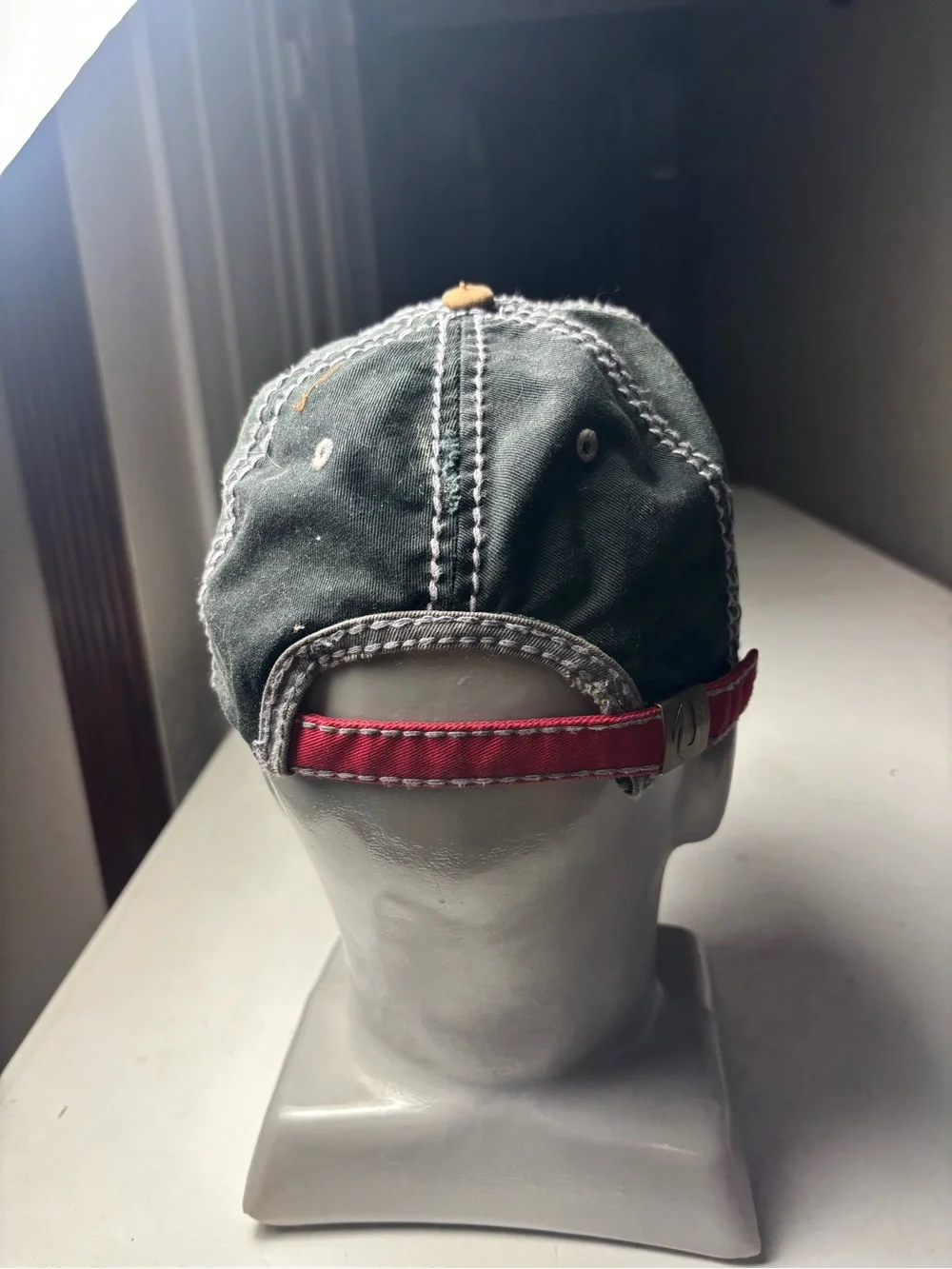 Rare Vintage True Religion Hat Cap Buddha Distressed Adjustable Embroidered Red